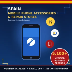 Spain mobile phone accessories and repair stores database - 5100 verified records