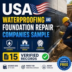 USA waterproofing, foundation repair companies sample - Verified 15 records