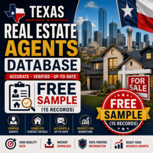 Texas real estate agents sample - Free 15 records from Zillow