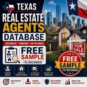 Texas real estate agents sample - Free 15 records from Zillow