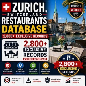 Zurich Switzerland restaurants database, 2800+ exclusive records