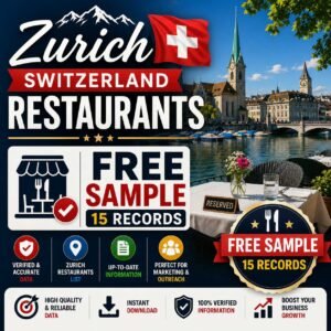Zurich Switzerland restaurants sample, free 15 records, 2025 data