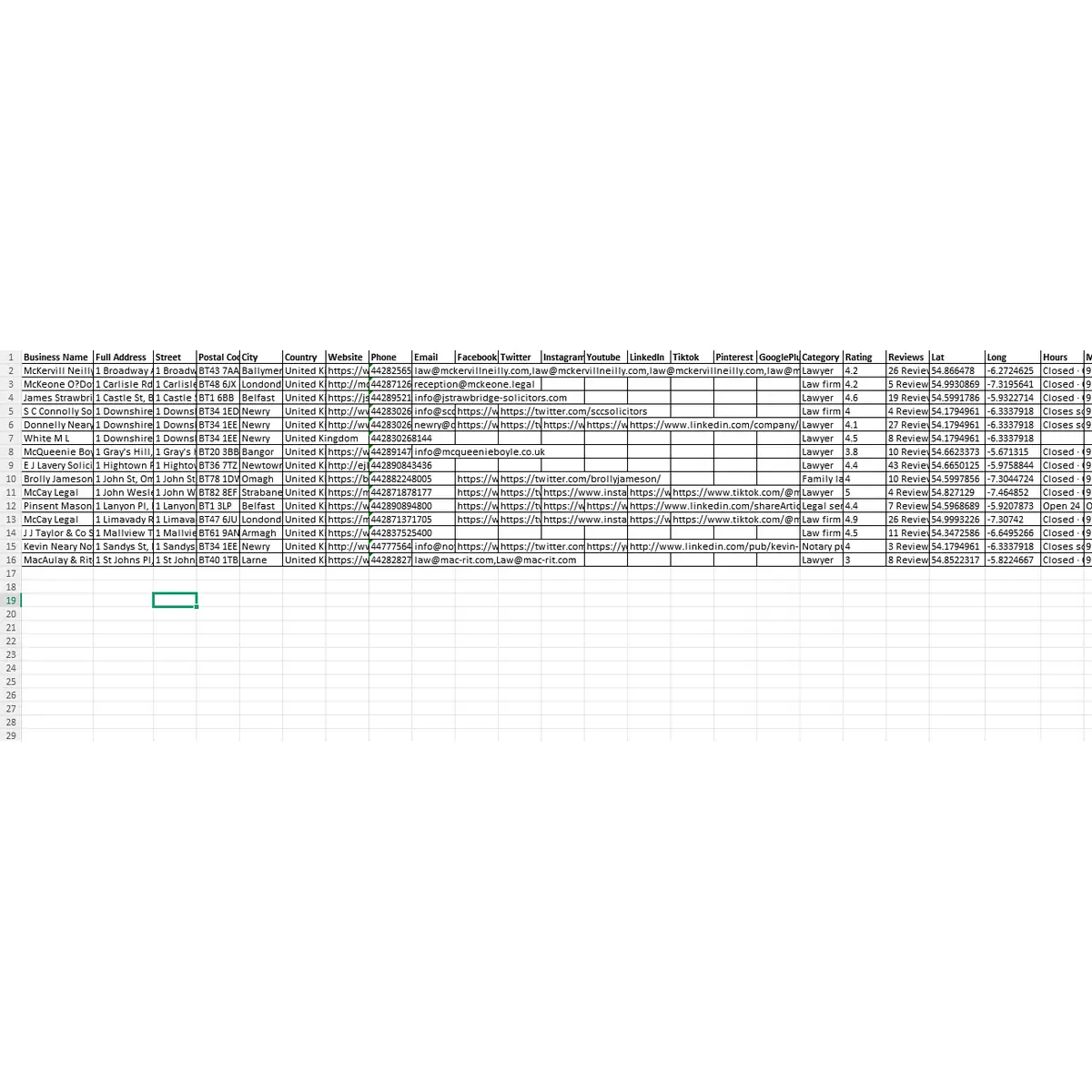 Law Firms Northern Ireland UK Database Sample: Free 15 Verified Records - Image 2