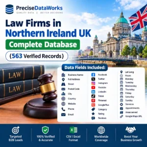 Law firms Northern Ireland UK database, 563 verified records
