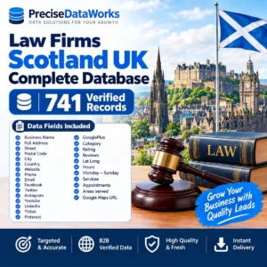 Law firms Scotland UK database, 741 verified records