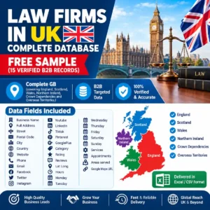 Law Firms UK Database Sample: Free 15 Records