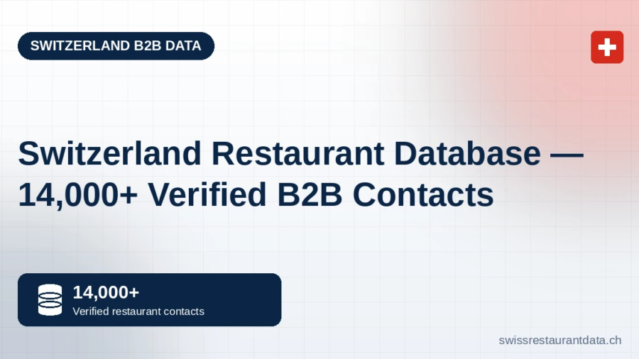 Switzerland restaurant database 5000 verified B2B contacts Swiss restaurant business data download